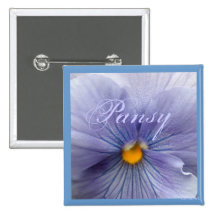 hellblauer Pansy b4 Anstecknadelbuttons