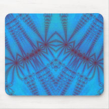 Hellblaues Fraktale mousepad