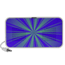 Helle blaue Neontechno Strahlen iPod Speaker