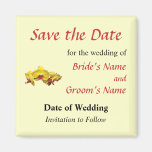 Helle gelbe Phalaenopsis-Orchideen Save the Date Magnete