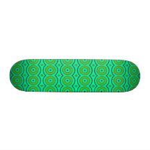 Helle klare Farbethnisches Mit Blumengrün Personalisiertes Skateboard