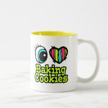 Helle Liebe-backende Plätzchen des Augen-Herz-I Kaffeehaferl