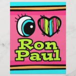 Helle Liebe Ron Paul des Augen-Herz-I Flyerbedruckung