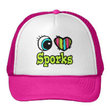 Helle Liebe Sporks des Augen-Herz-I Retrokultmützen