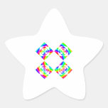 Helle Regenbogen-FarbBlumen. Auf Weiß Sticker
