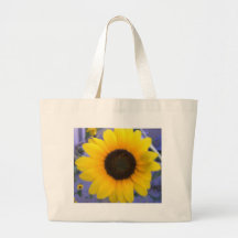 Helle Sonnenblume Leinentasche