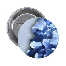 Helle und dunkelblaue Hydrangeas Buttons