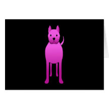 Heller rosa Hund. Cartoon. Illustration Grußkarten