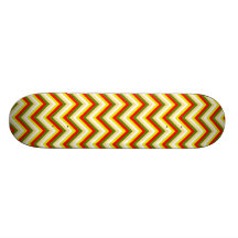 Heller Sommer-Zickzack Zickzack Stripes gelb-orang Skateboarddeck