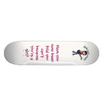 Helles Bass-Gitarren-Mädchen Personalisiertes Skateboard