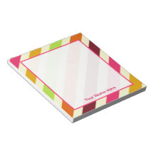 Helles Boho Stripes personalisierten Notizblock