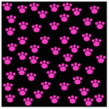 Helles rosa und schwarzes Tatzen-Druck-Muster Acrylausschnitte