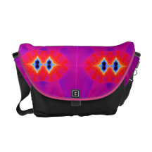 Helles rosarotes Fraktal abstrakt Kurier Tasche