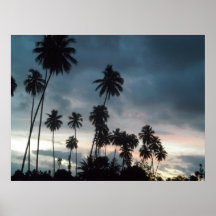 Helles tropisches Sonnenaufgang-Plakat