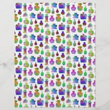Helles und buntes Parfümflasche-Muster Flyerbedruckung