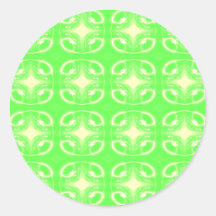 Hellgrünes futuristisches Muster Runde Sticker