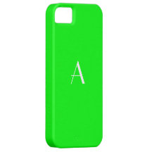 Hellgrünes weißes Monogramm iPhone 5 Case