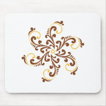 Hennastrauch-gewundene Blume Mauspad
