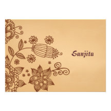 Hennastrauch-Inspirations-personalisiertes Briefpa Ankündigung