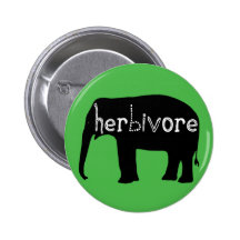 Herbivore - Elefant - Grün Anstecknadelbuttons