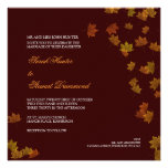 Herbst-Ahornblatt-Hochzeits-Einladung - Brown