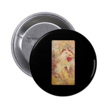 Herbst Alphonse Mucha Automne Anstecknadelbutton