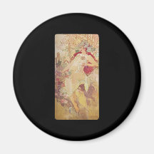 Herbst Alphonse Mucha Automne Magnete