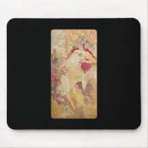 Herbst Alphonse Mucha Automne Mousepads
