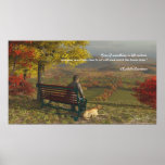 Herbst-Begleiter-Plakat mit inspirierend Zitat