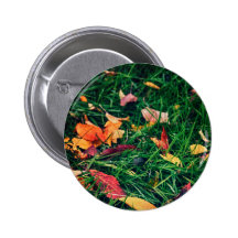 Herbst-Blätter Anstecknadelbutton