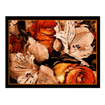 Herbst-Blumenpostkarte