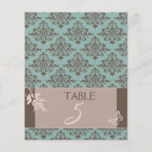 Herbst-Damast-Tabellen-Karte B Vollfarbige Flyer