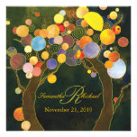 Herbst-Glücks-Baum-Thema-Monogramm-Hochzeit lädt e Einladungskarten