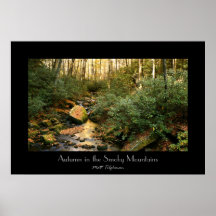Herbst in den rauchigen Bergen Plakate