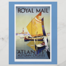 Herbst-Kreuzfahrt-Plakat Royal Mails Atlantis Flyerbedruckung
