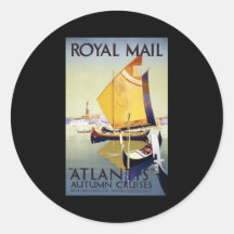 Herbst-Kreuzfahrten Royal Mails Atlantis Runder Aufkleber