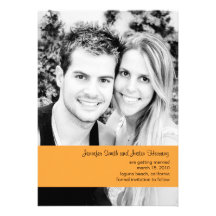 Herbst-orange Foto Save the Date Personalisierte Einladung