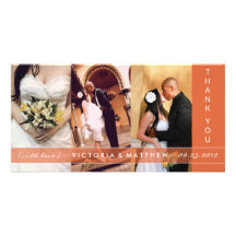 HERBST-ORANGE GEWERKSCHAFT WEDDING %PIPE% DANKEN I PHOTO GRUßKARTE