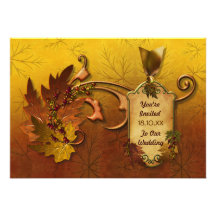 Herbst verlässt Hochzeit im Herbsts-Einladung