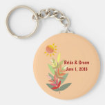 Herbstfarben Braut u. Bräutigam Keychain Schlüsselband
