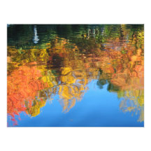 Herbstfarbenreflexions-Fotodruck