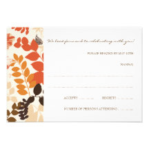 Herbstlaub-Collage UAWG Karten-Hochzeit Individuelle Einladungskarte
