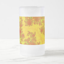 Herbstlaub-Fraktal. Abstrakter Art. Teetasse