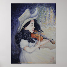 Herbstlicher Serenade der Frau die Dämmerung Poster
