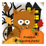 Herbstwerewolf-Halloween-Party-Einladung