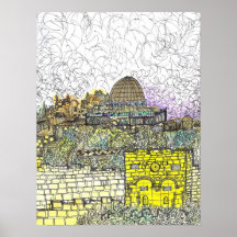 Hereinkommendes Jerusalem durch Golden Gate Plakatdruck