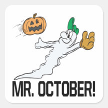 Herr Oktober Quadratsticker