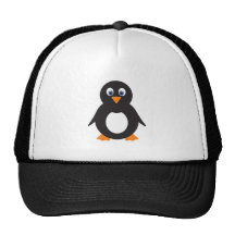 Herr Pinguin hat Baseball Kappe
