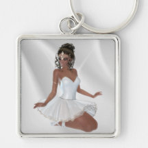 Herrliche Afroamerikaner-Ballerina Schlüsselband