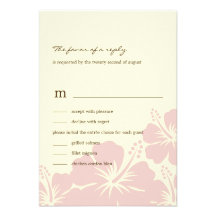 Herrliche Hibiskus-Hochzeit UAWG Karten (Rosa) Individuelle Ankündigskarten
